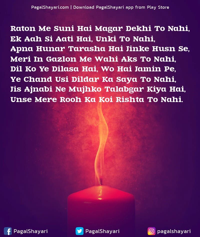 Love Shayari, Raton Me Suni Hai