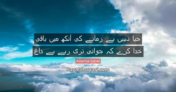 حیا نہیں ہے زمانے کی آنکھ میں باقی (ردیف .. غ)