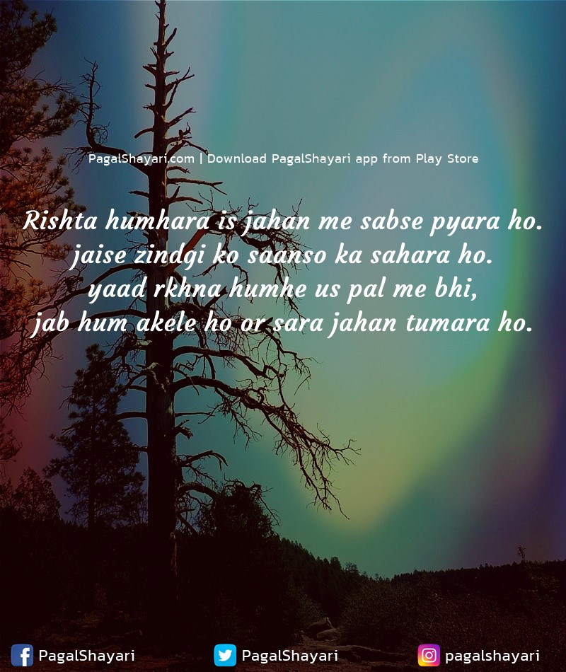 Rishta Humhara Is Jahan Me Sabse Pyara Ho