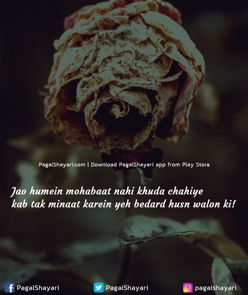 Jao humein mohabaat nahi khuda chahiye